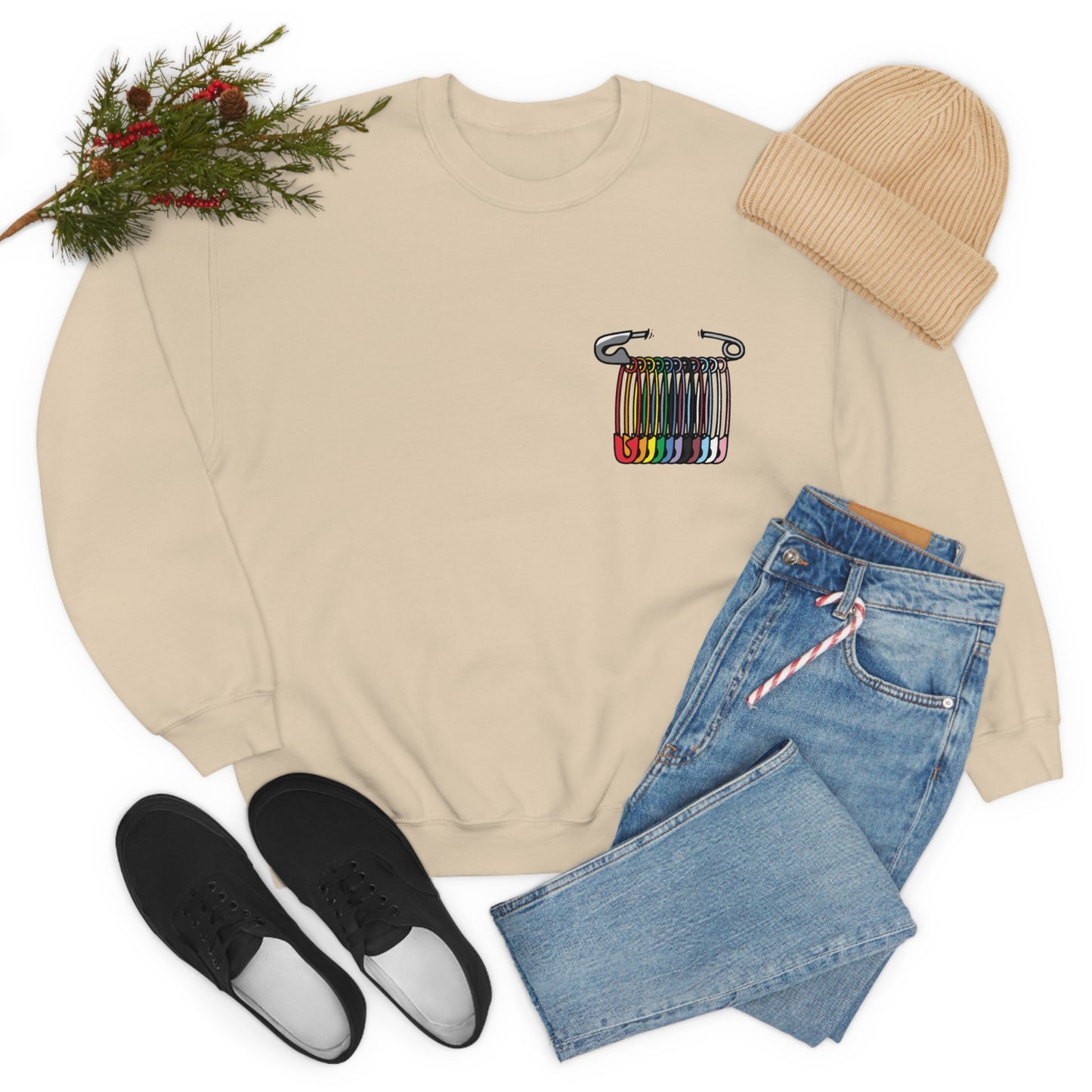 SAFEty Pin Crewneck Sweatshirt