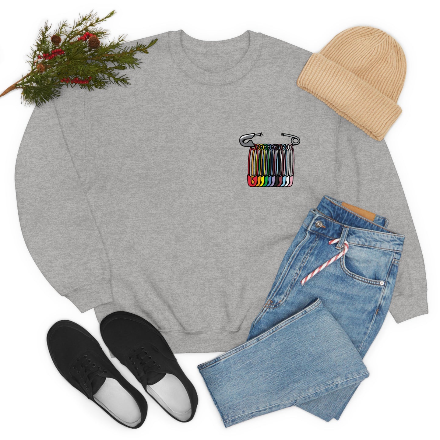 SAFEty Pin Crewneck Sweatshirt