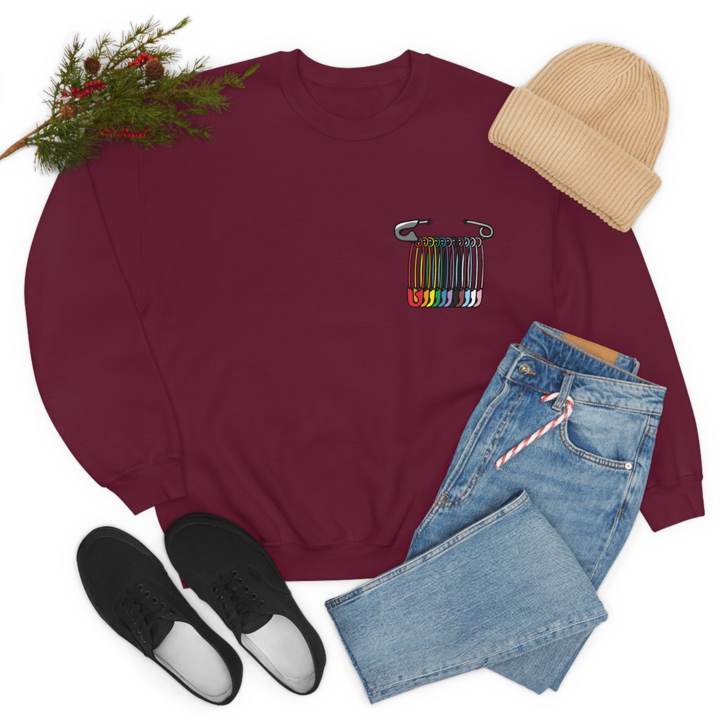 SAFEty Pin Crewneck Sweatshirt