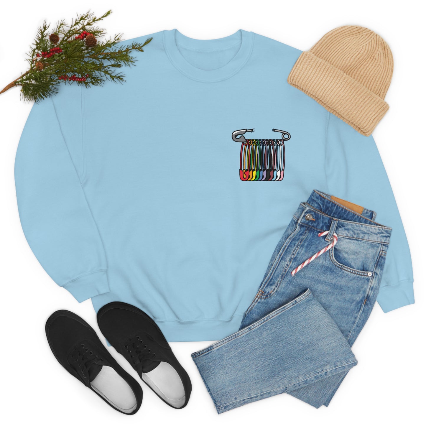 SAFEty Pin Crewneck Sweatshirt