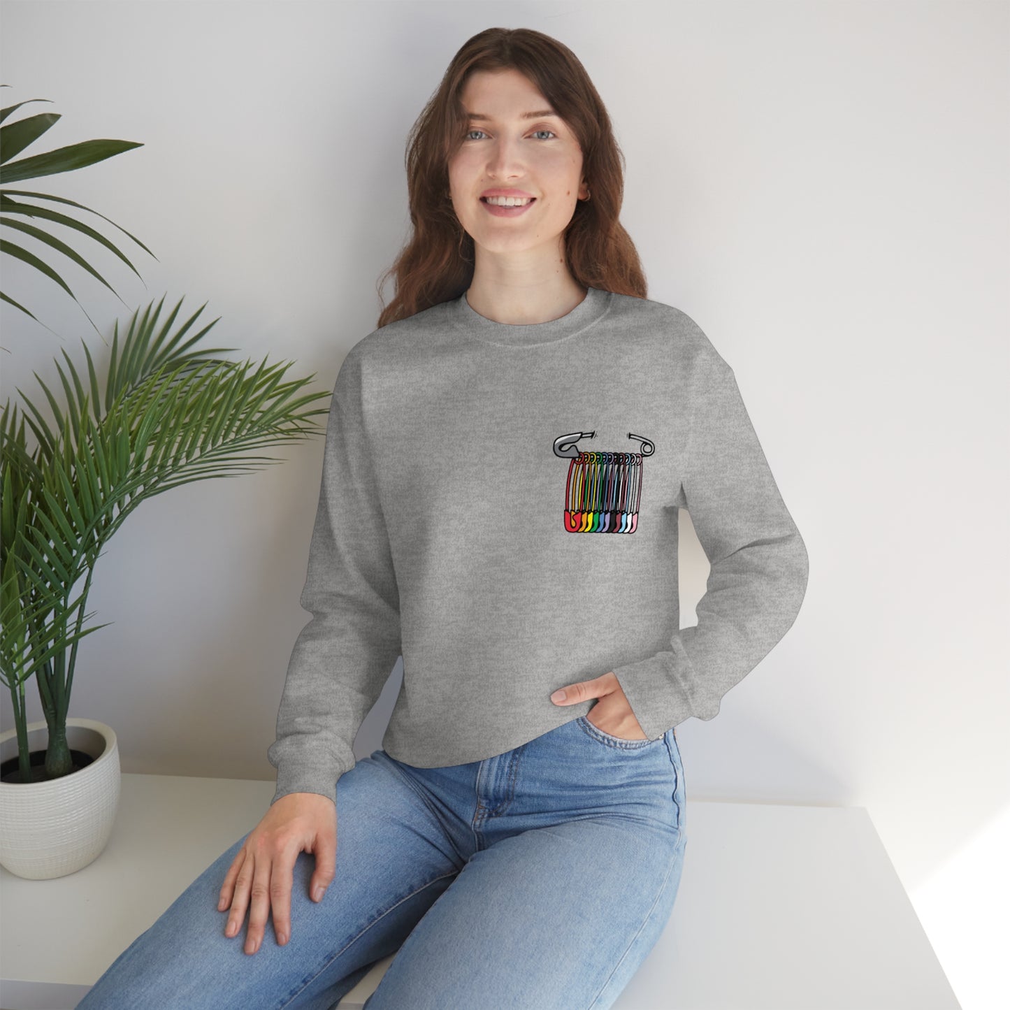 SAFEty Pin Crewneck Sweatshirt