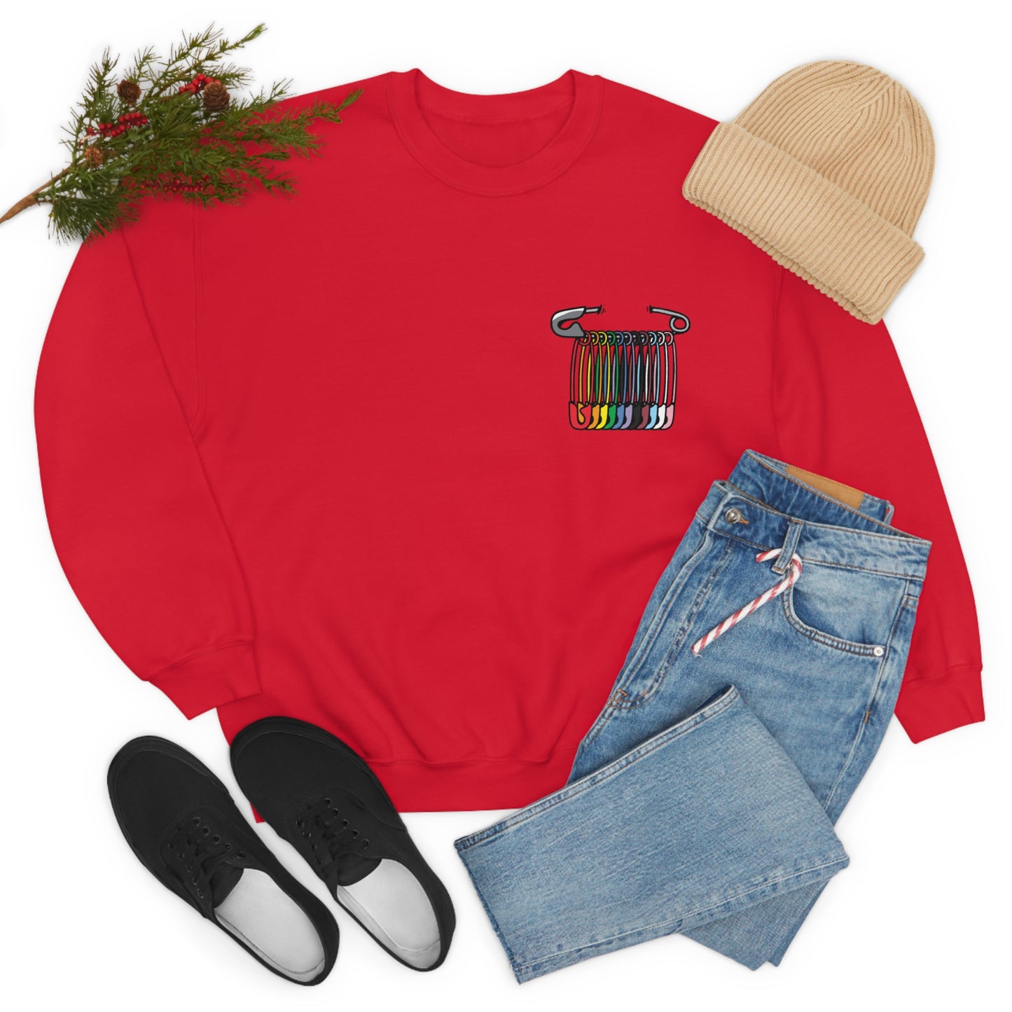 SAFEty Pin Crewneck Sweatshirt