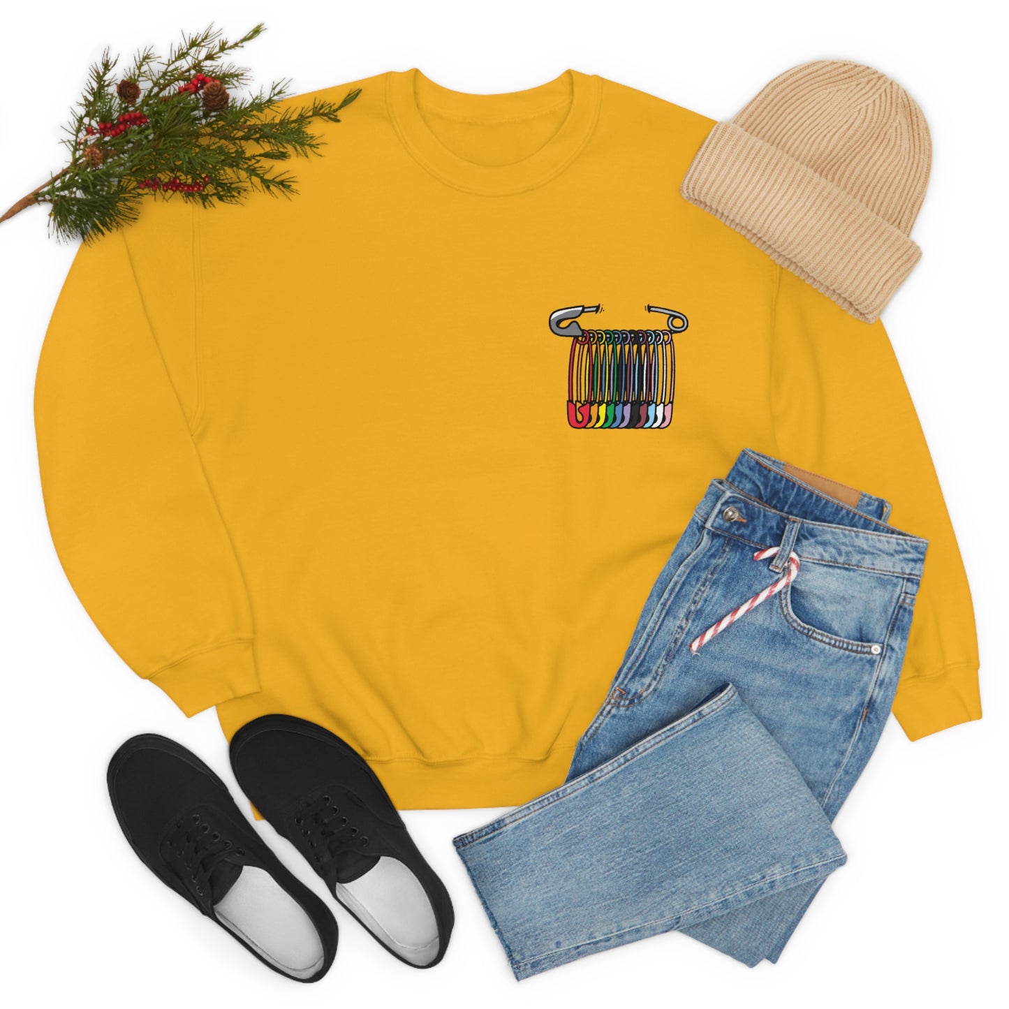 SAFEty Pin Crewneck Sweatshirt