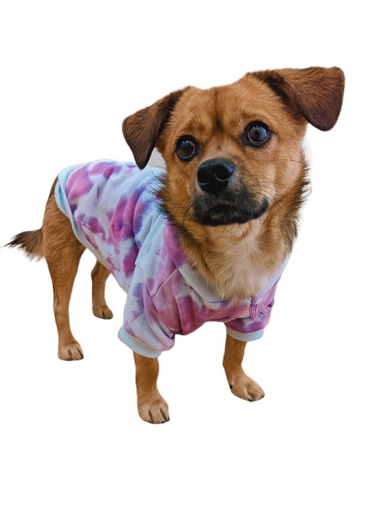 Scrunch Ice Dyed Pet Hoodie